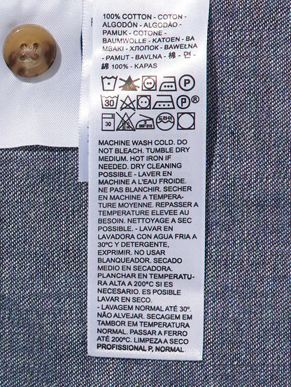 リラックスフィット ウエスタンシャツ インディゴ RINSE