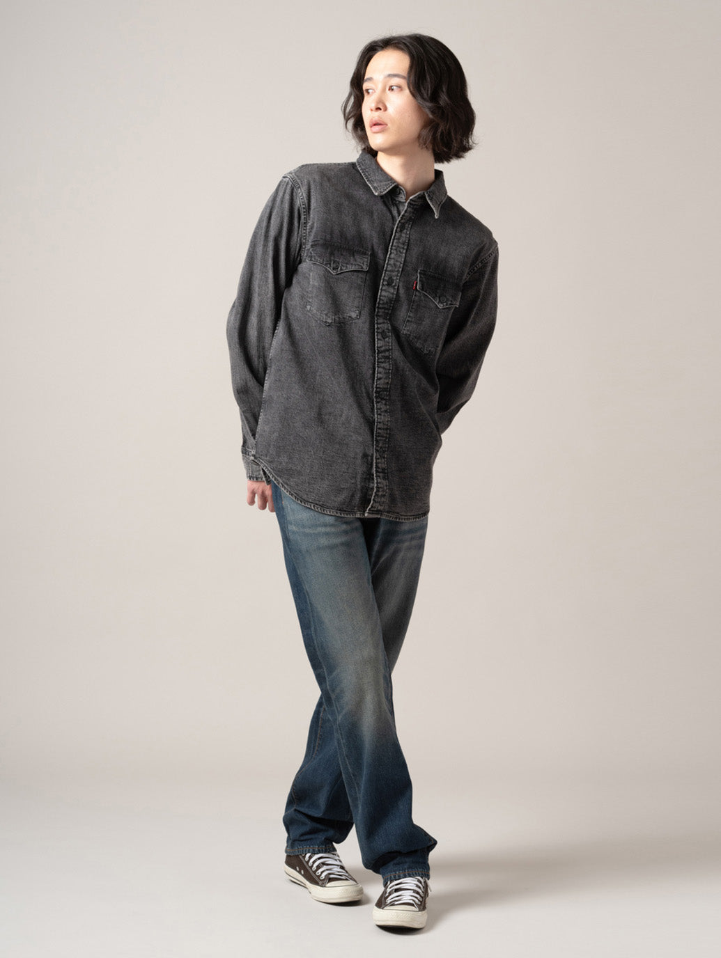 リラックスフィット ウエスタンシャツ