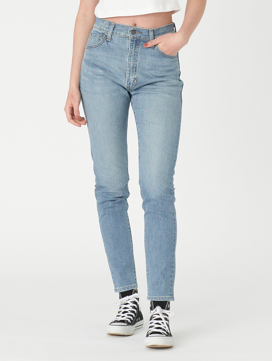 LEVI'S® MADE&CRAFTED® ハイライズ スリムジーンズ インディゴ MADE IN JAPAN