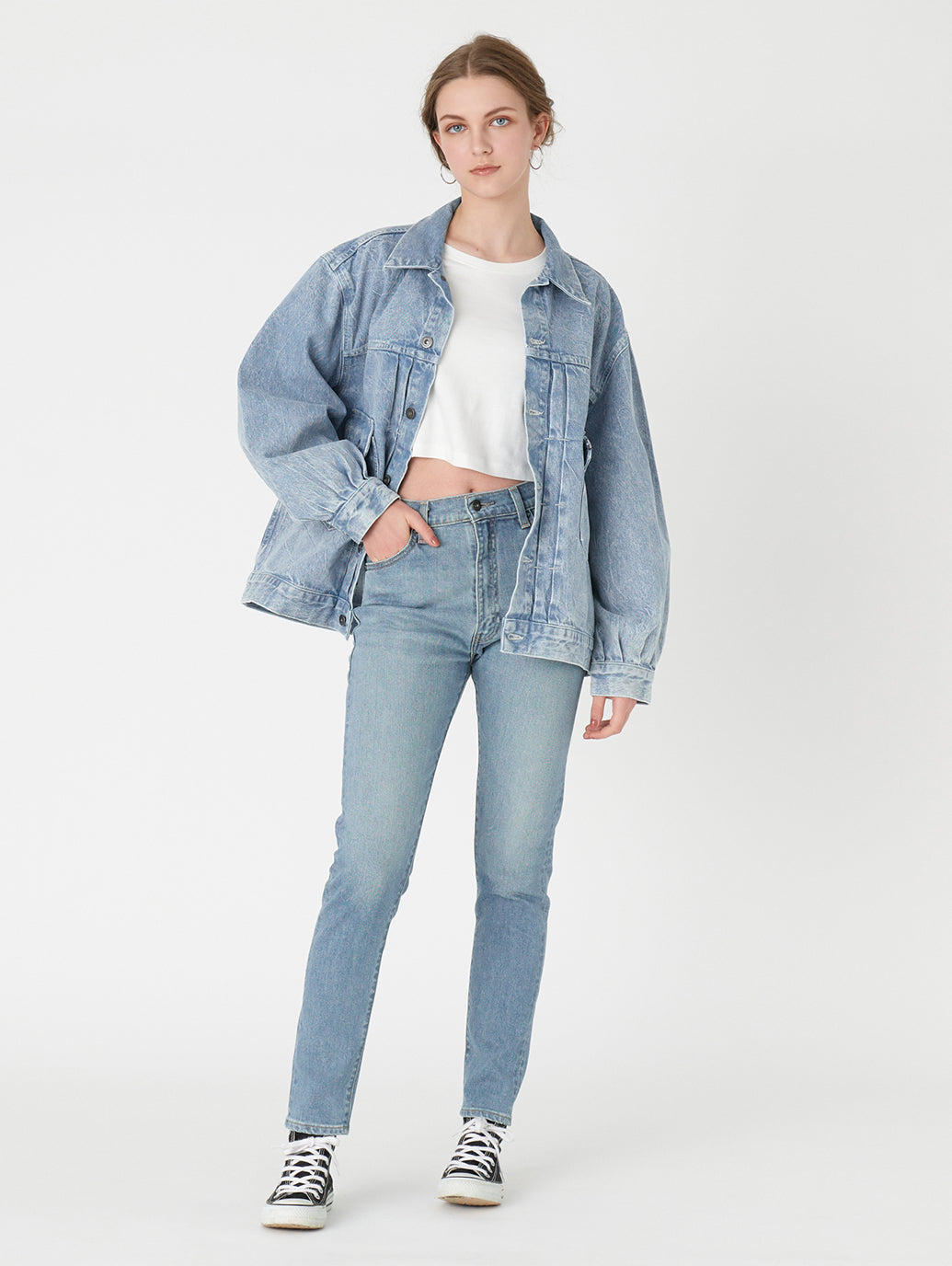 LEVI'S® MADE&CRAFTED® ハイライズ スリムジーンズ インディゴ MADE IN JAPAN