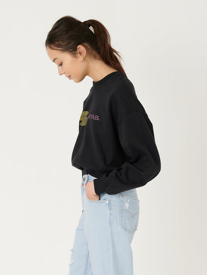 SILVERTAB™ グラフィッククルーネックスウェットシャツ ブラック BIG CAVIAR