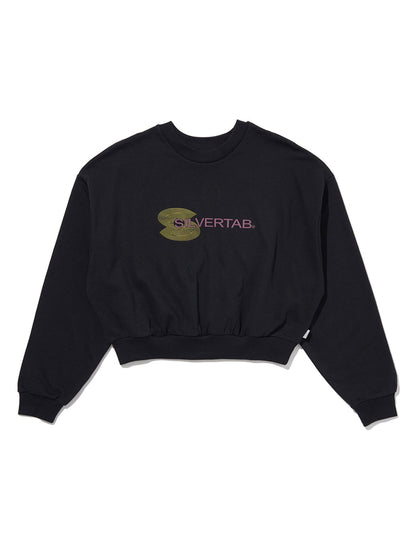 SILVERTAB™ グラフィッククルーネックスウェットシャツ ブラック BIG CAVIAR