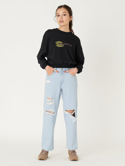 SILVERTAB™ グラフィッククルーネックスウェットシャツ ブラック BIG CAVIAR