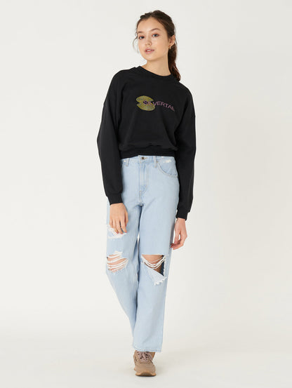 SILVERTAB™ グラフィッククルーネックスウェットシャツ ブラック BIG CAVIAR