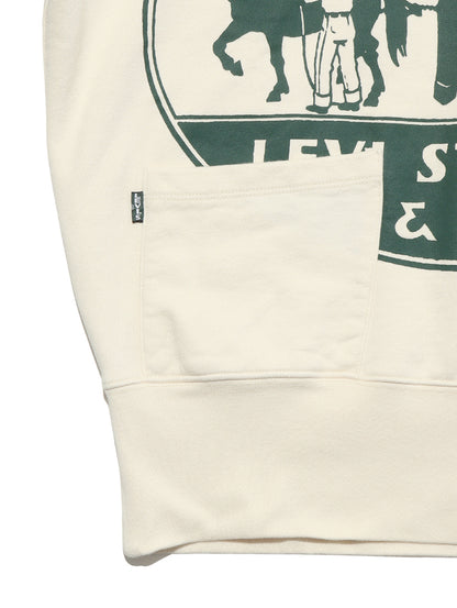RCI X LEVI'S TWO POCKET HOODED SWEATSHIRT IN NATURAL