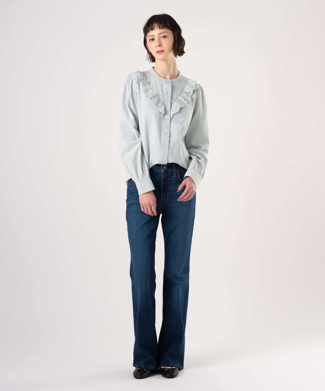 726 ハイライズフレア ジーンズ ダークインディゴ