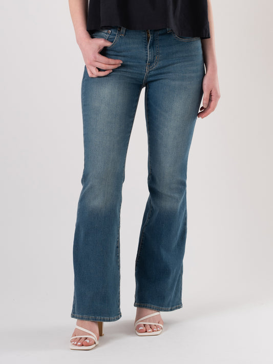 726 ハイライズフレア ジーンズ ミディアムインディゴ