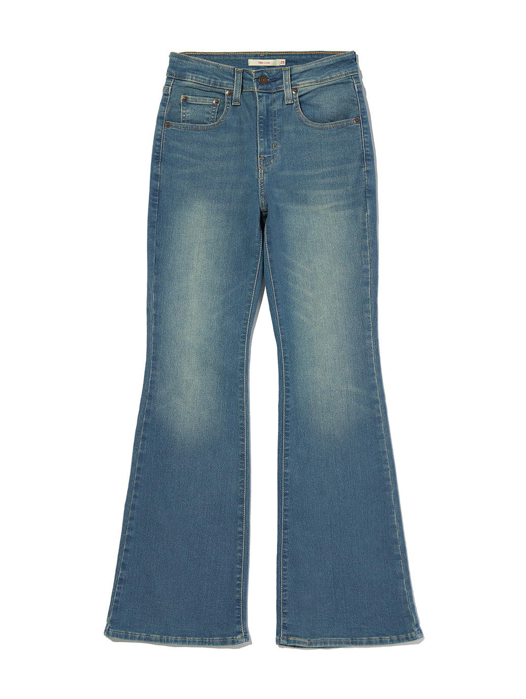726 ハイライズフレア ジーンズ ミディアムインディゴ