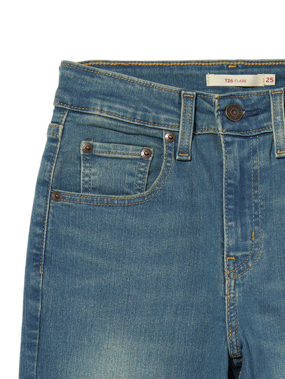 726 ハイライズフレア ジーンズ ミディアムインディゴ