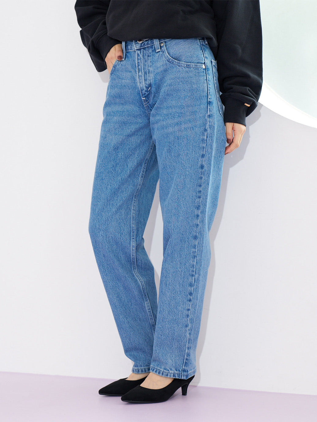 SILVERTAB™ ルーズフィット ミディアムインディゴ STONEWASH