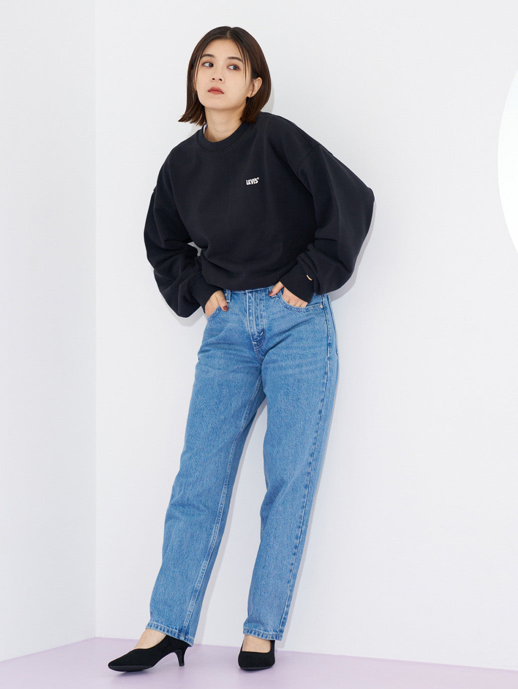 SILVERTAB™ ルーズフィット ミディアムインディゴ STONEWASH