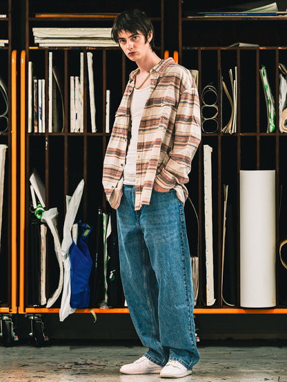 SILVERTAB™ ルーズフィット ミディアムインディゴ STONEWASH