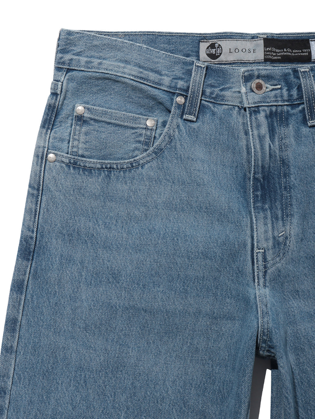 SILVERTAB™ ルーズフィット ミディアムインディゴ STONEWASH