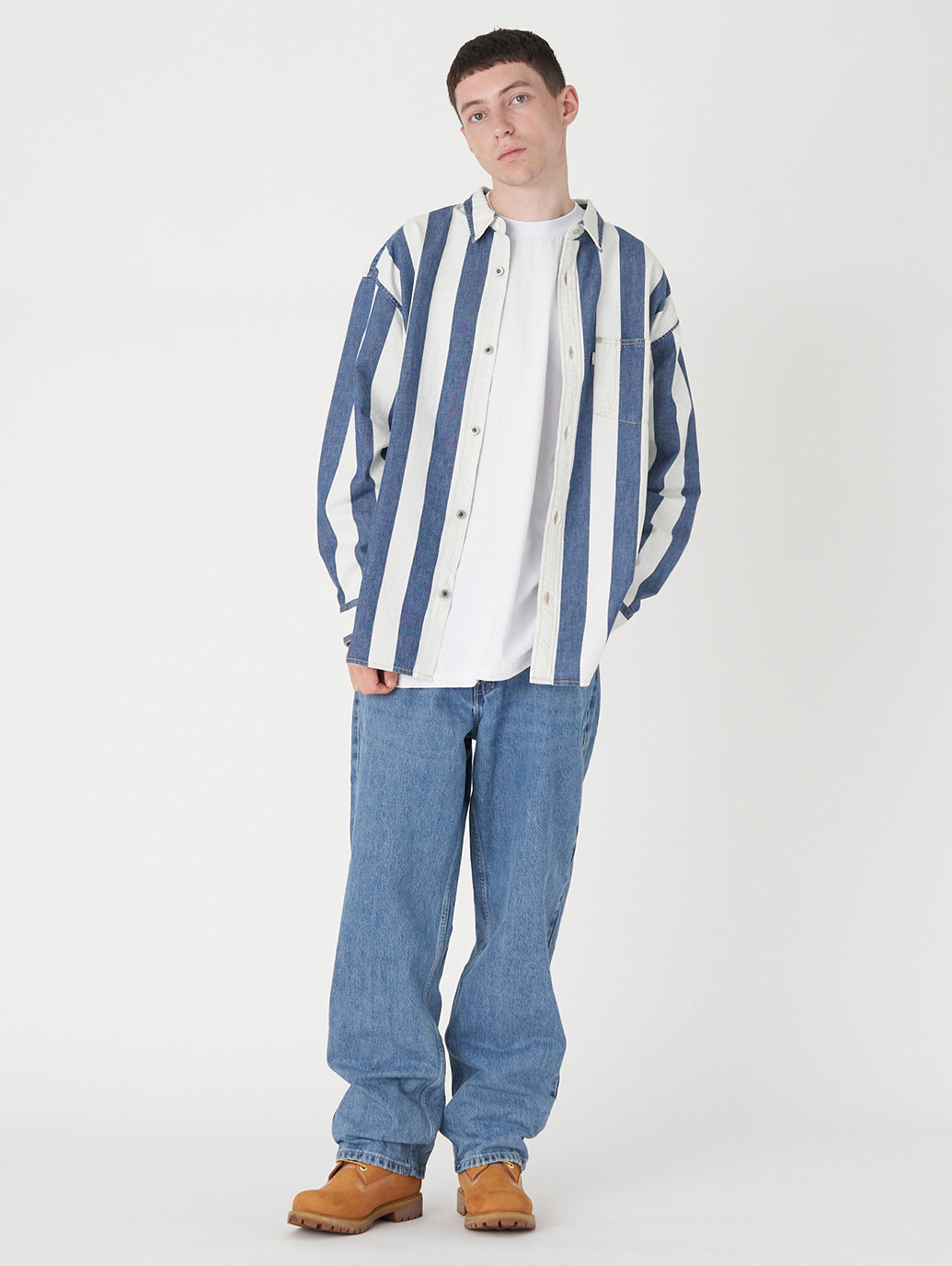 SILVERTAB™ ルーズフィット ミディアムインディゴ STONEWASH