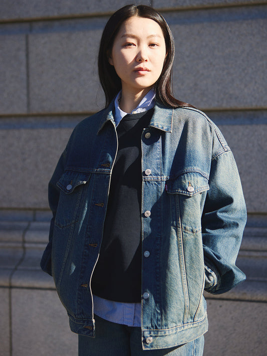 XL WOMEN'S トラッカージャケット ミディアムインディゴ