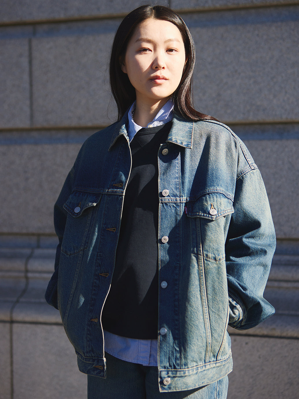 XL WOMEN'S トラッカージャケット ミディアムインディゴ