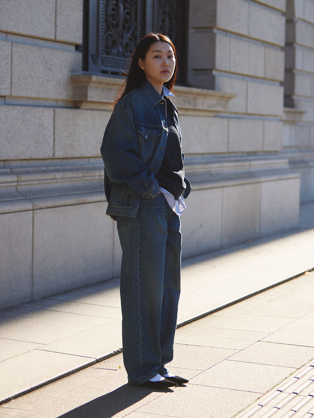 XL WOMEN'S トラッカージャケット ミディアムインディゴ