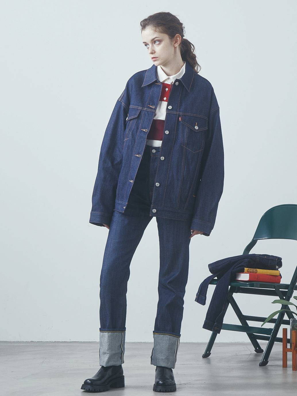 XL WOMEN'S トラッカージャケット ダークインディゴ