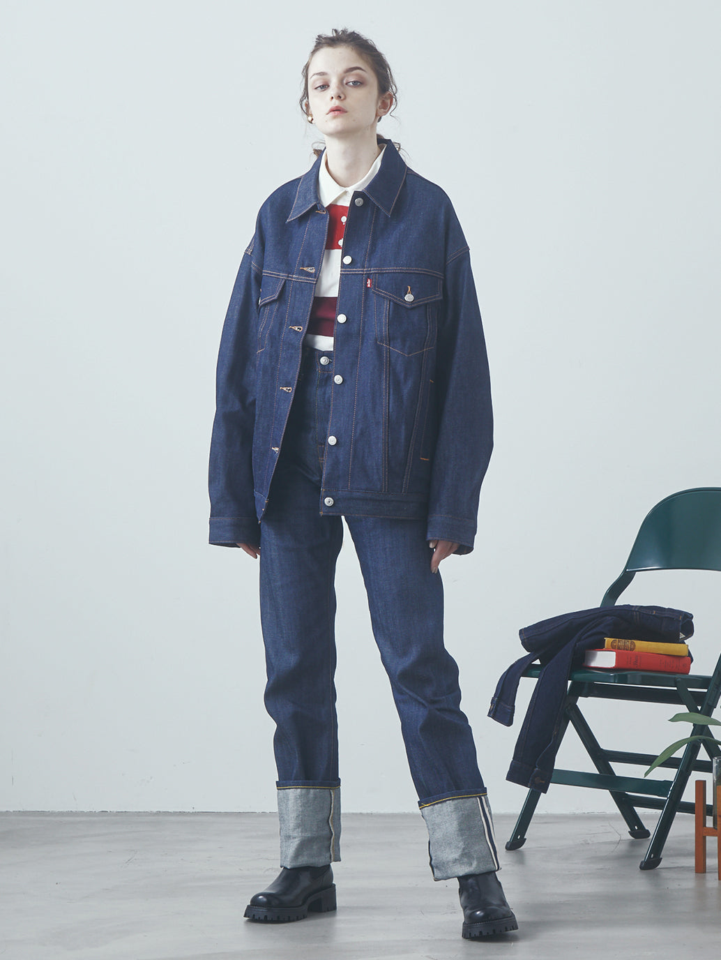 XL WOMEN'S トラッカージャケット ダークインディゴ