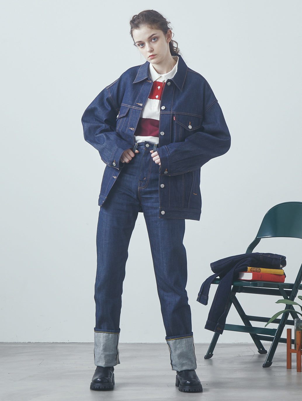 XL WOMEN'S トラッカージャケット ダークインディゴ