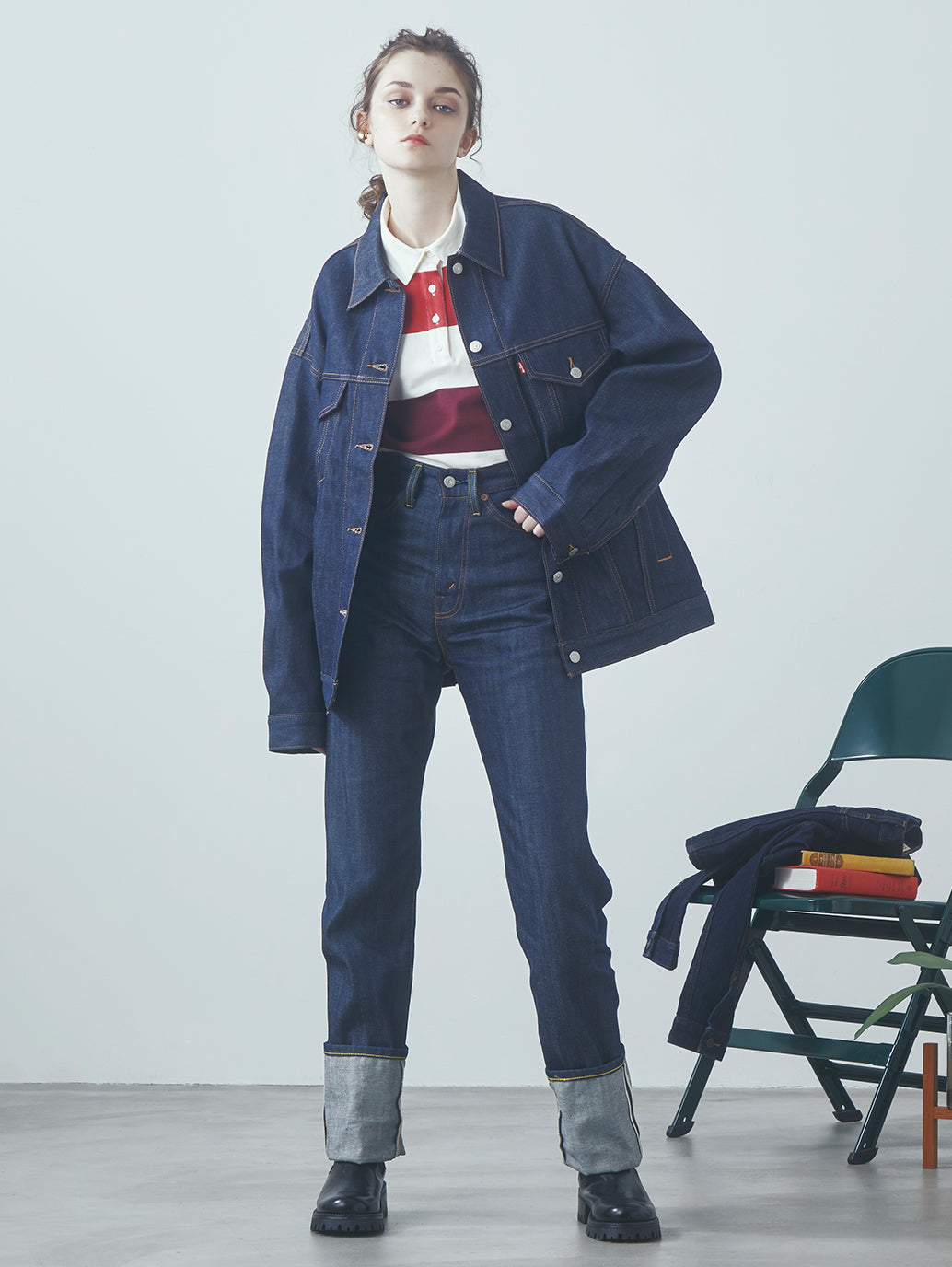 XL WOMEN'S トラッカージャケット ダークインディゴ