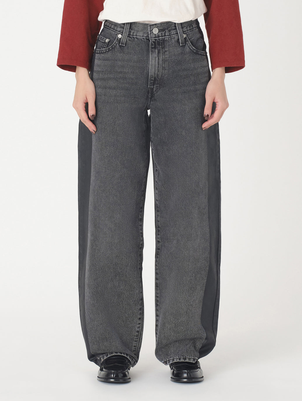 BAGGY DAD ブラック SATIN SPATS