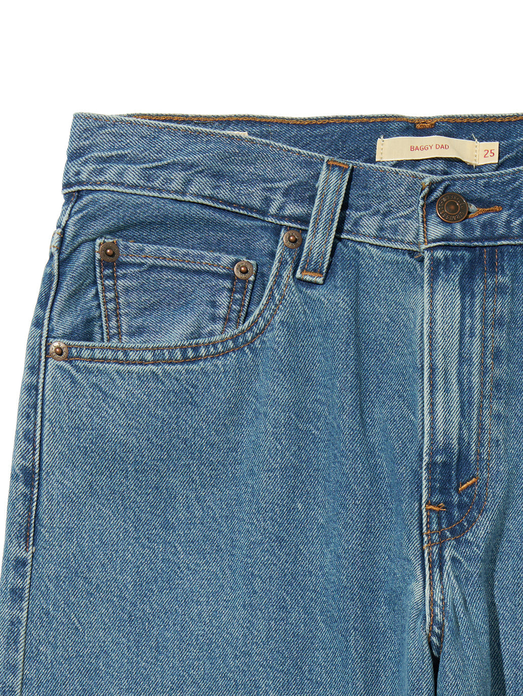 BAGGY DAD ジーンズ ミディアムインディゴ
