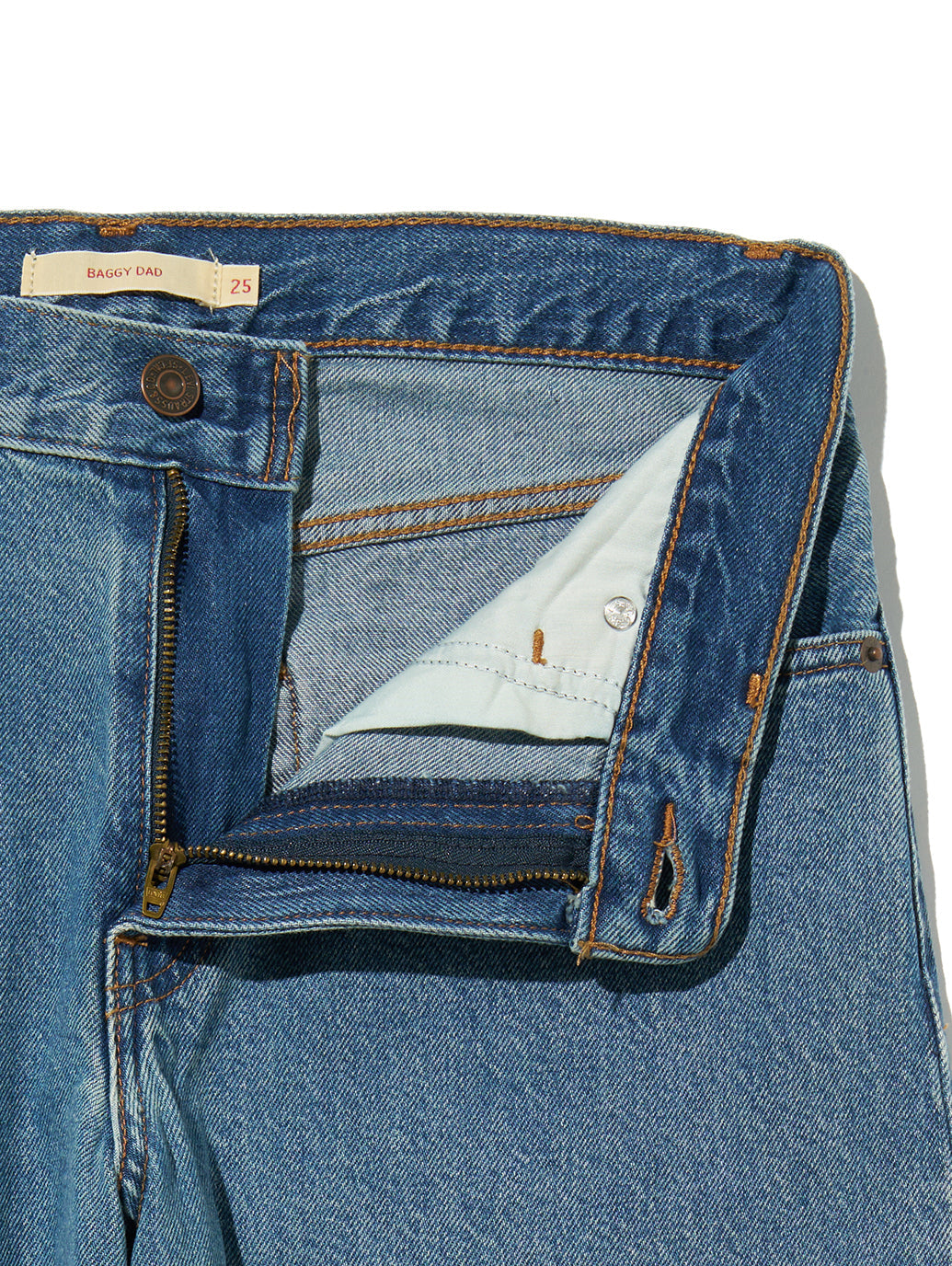 BAGGY DAD ジーンズ ミディアムインディゴ