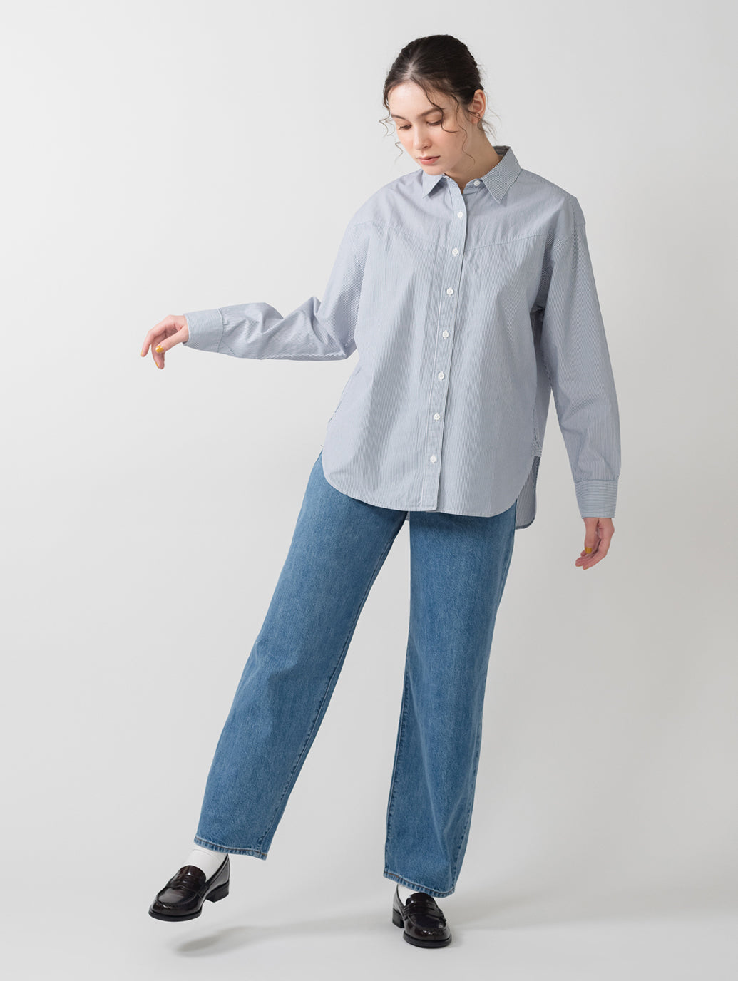 BAGGY DAD ジーンズ ミディアムインディゴ