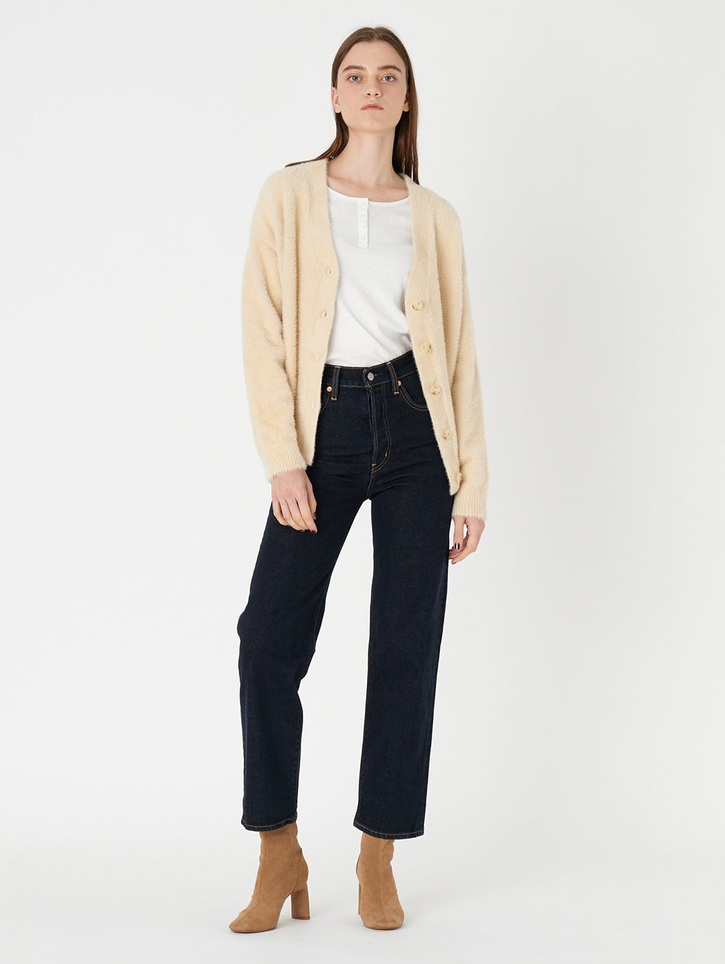 GALLERY カーディガン ベージュ MACADAMIA