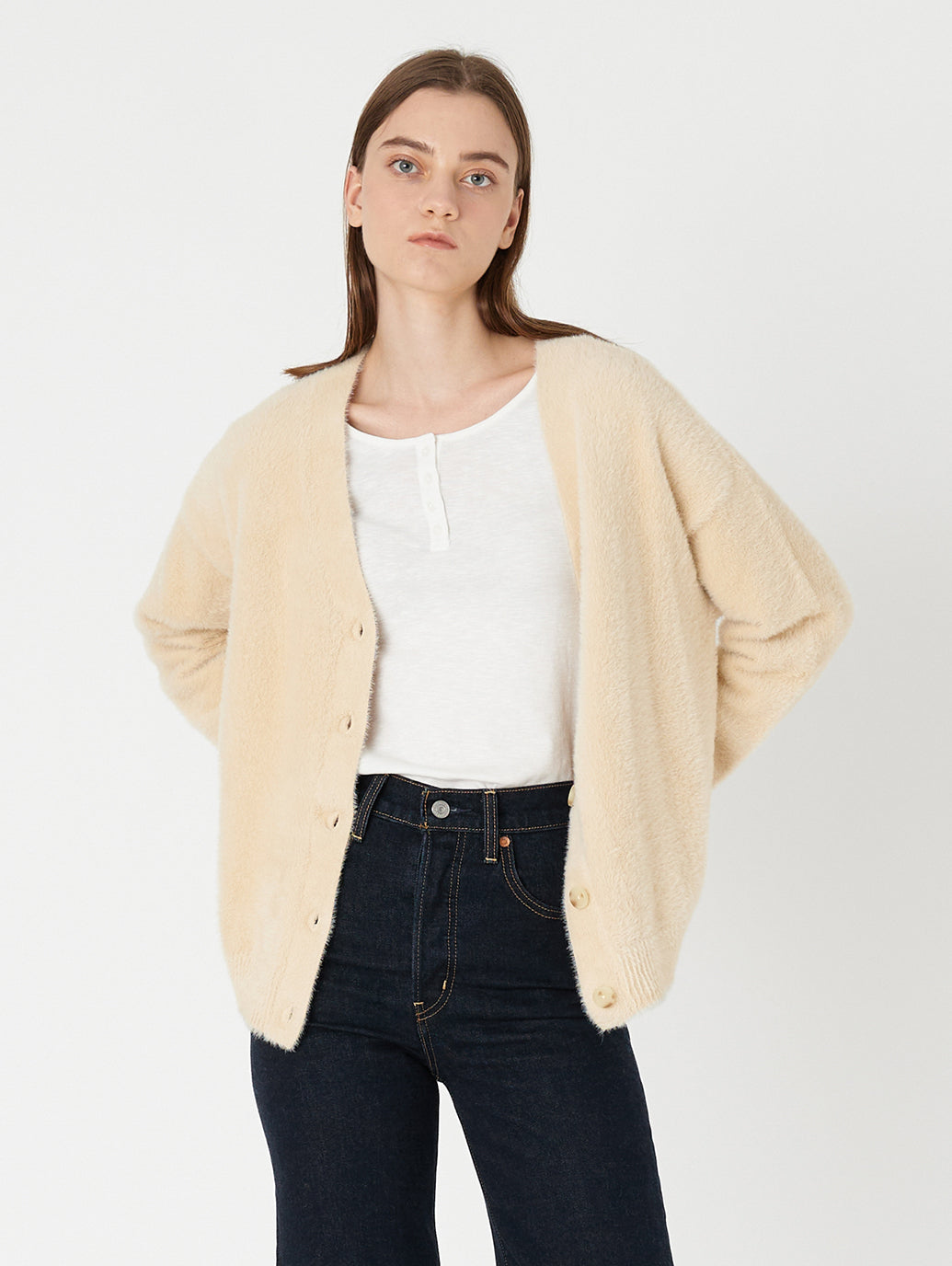 GALLERY カーディガン ベージュ MACADAMIA