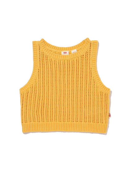 ニットベスト イエロー AMBER YELLOW