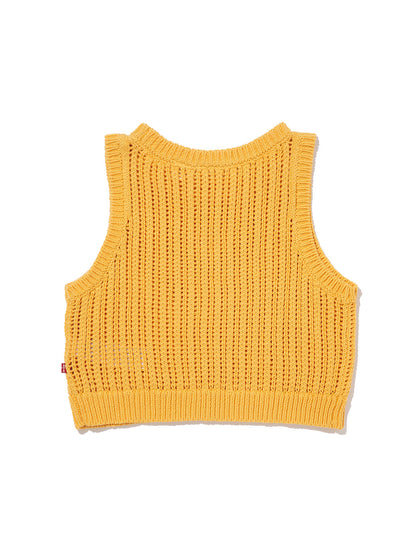 ニットベスト イエロー AMBER YELLOW