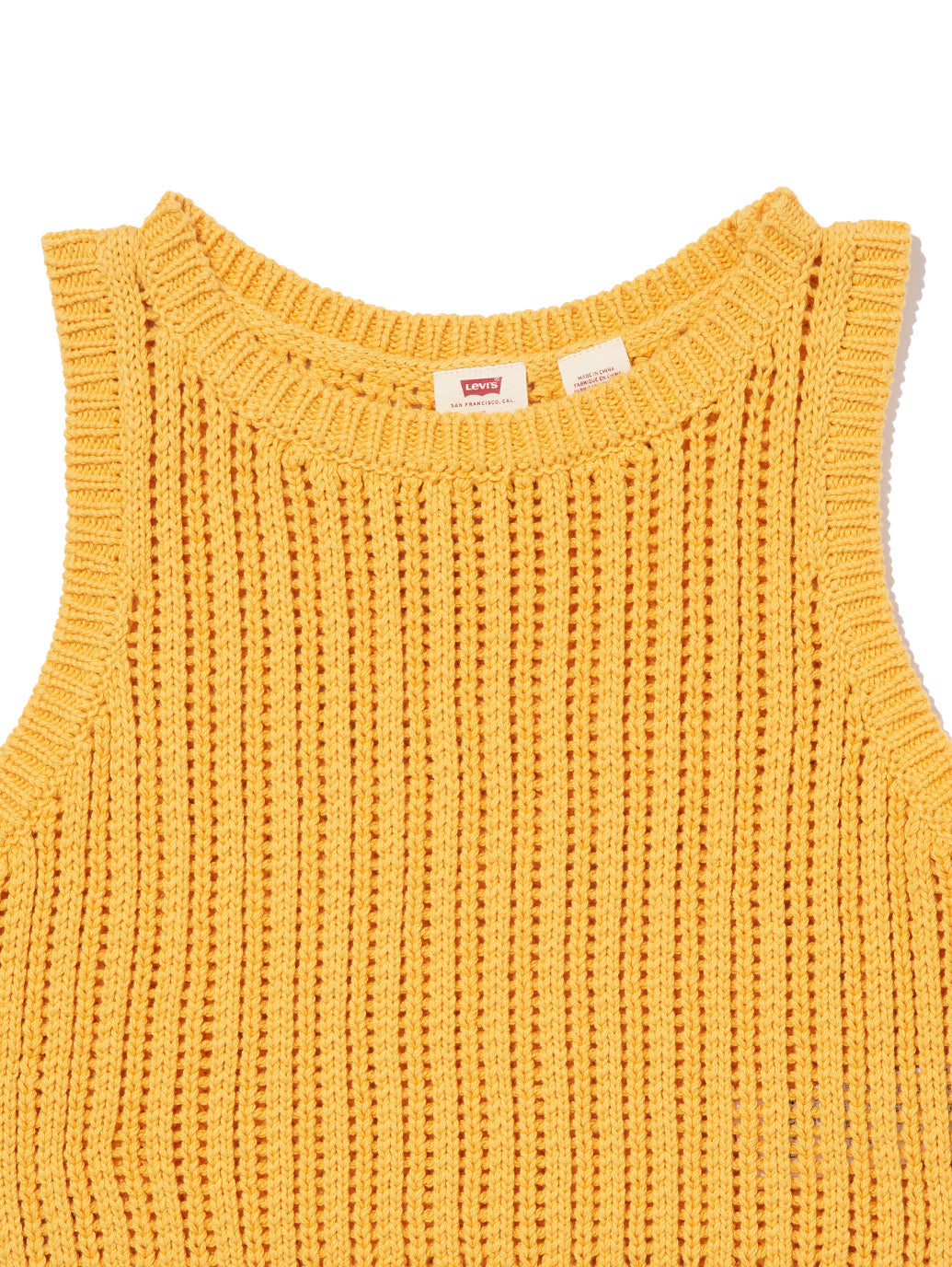ニットベスト イエロー AMBER YELLOW