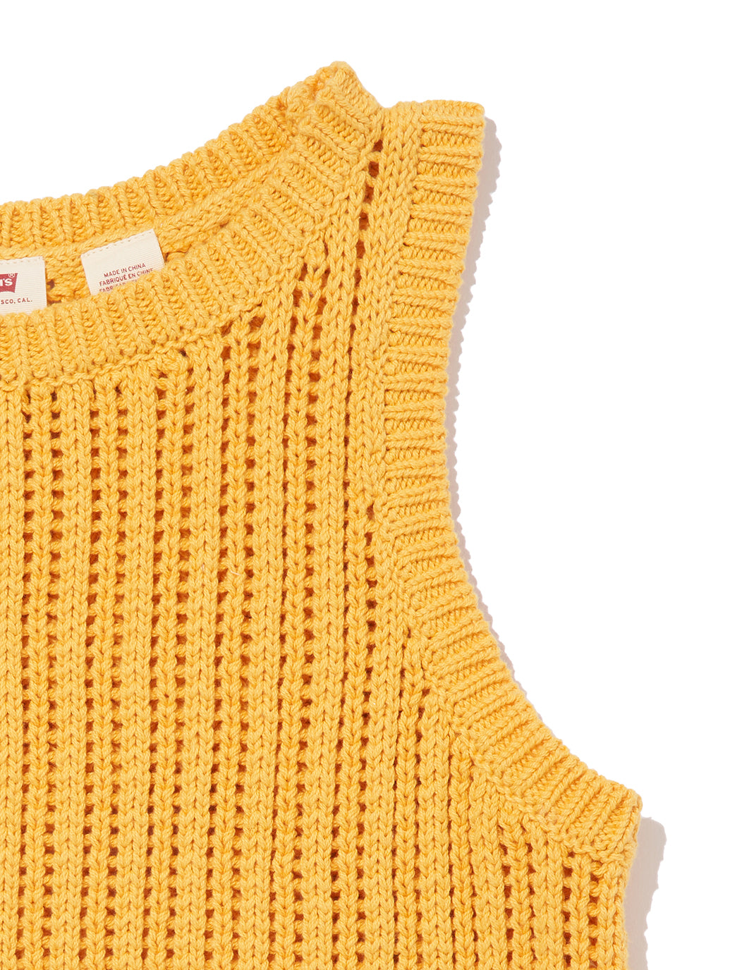 ニットベスト イエロー AMBER YELLOW