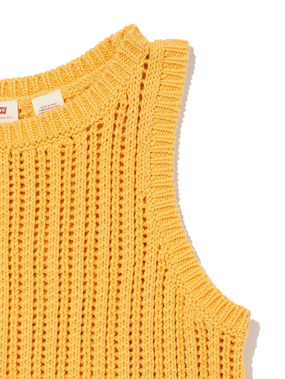 ニットベスト イエロー AMBER YELLOW