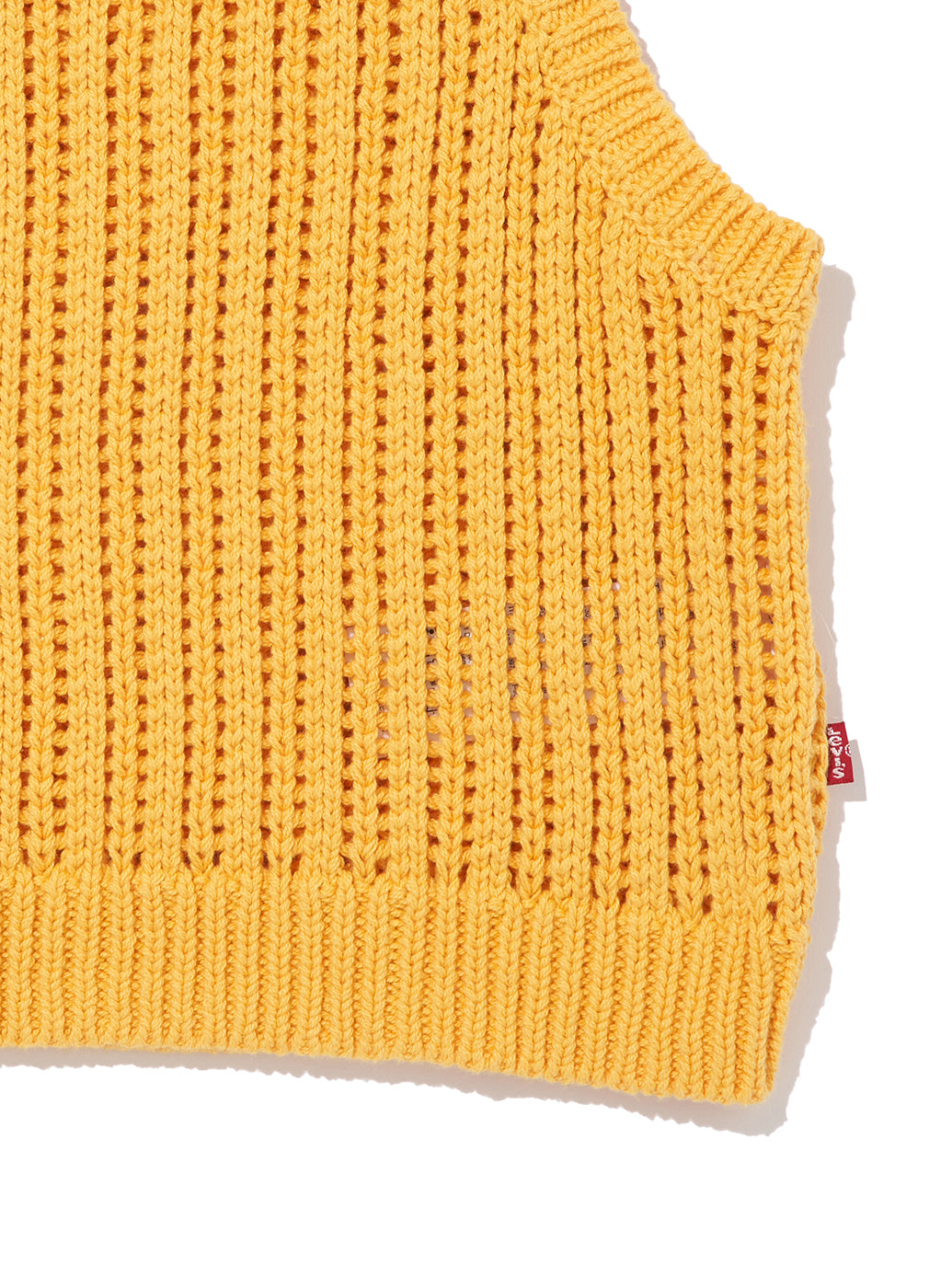 ニットベスト イエロー AMBER YELLOW