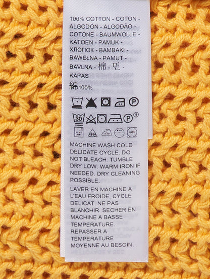 ニットベスト イエロー AMBER YELLOW