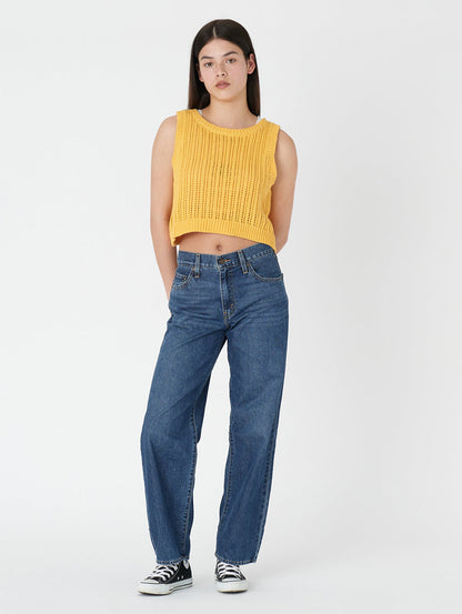 ニットベスト イエロー AMBER YELLOW