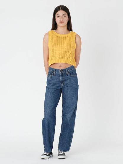 ニットベスト イエロー AMBER YELLOW