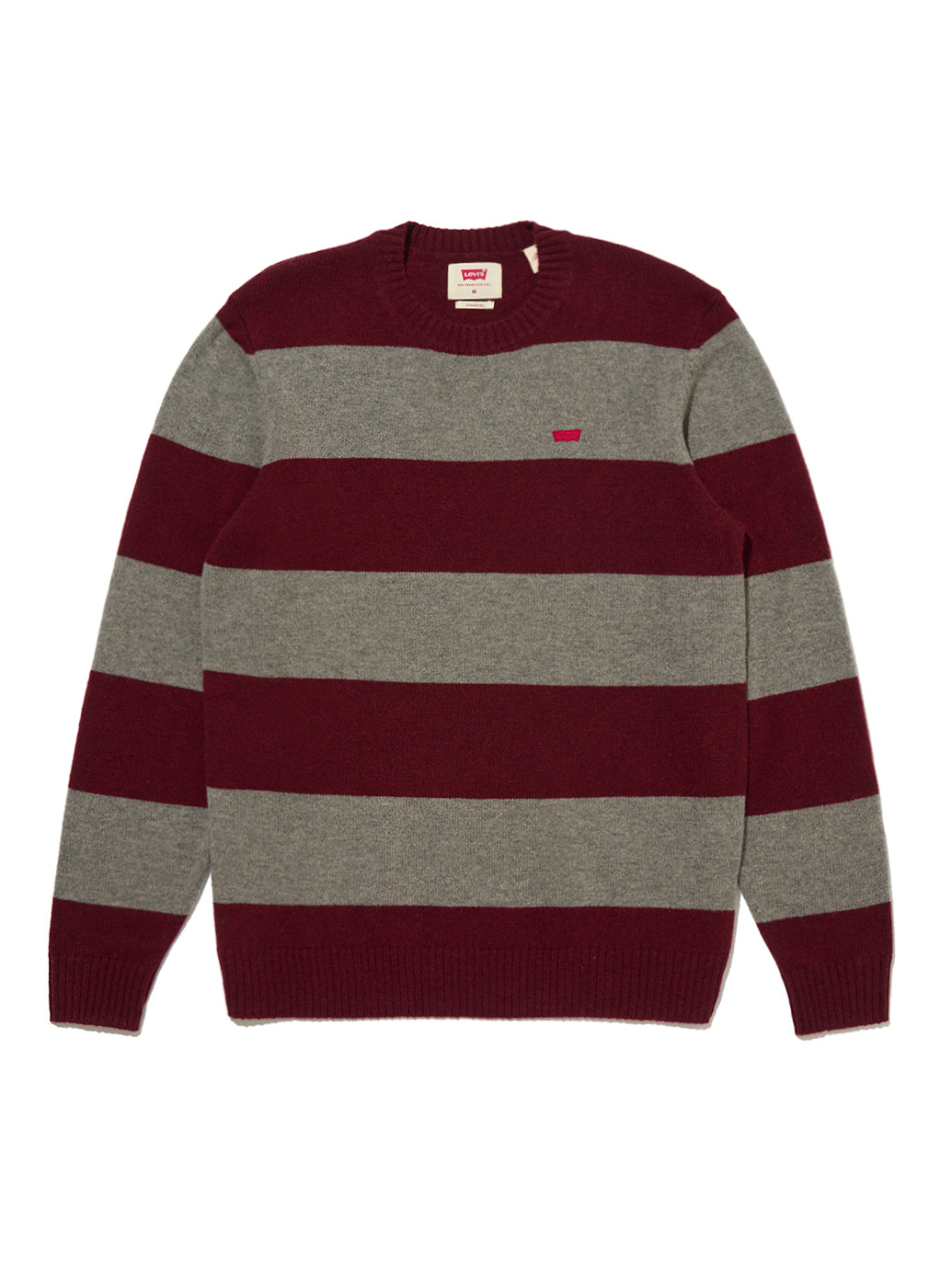 クルーネックセーター レッド CALLOWAY STRIPE