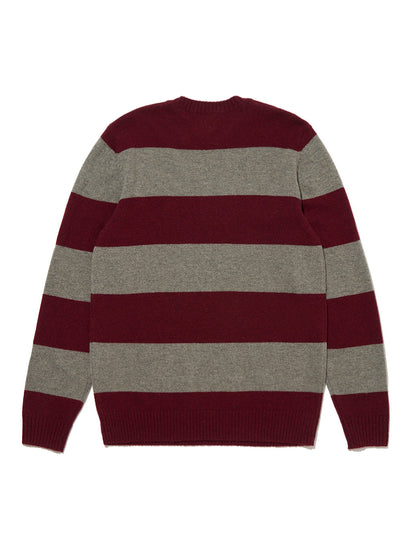 クルーネックセーター レッド CALLOWAY STRIPE