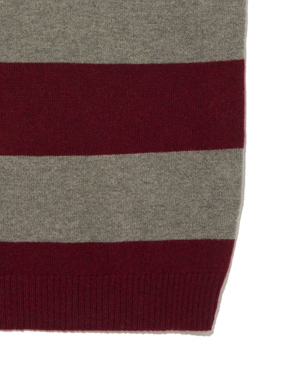 クルーネックセーター レッド CALLOWAY STRIPE