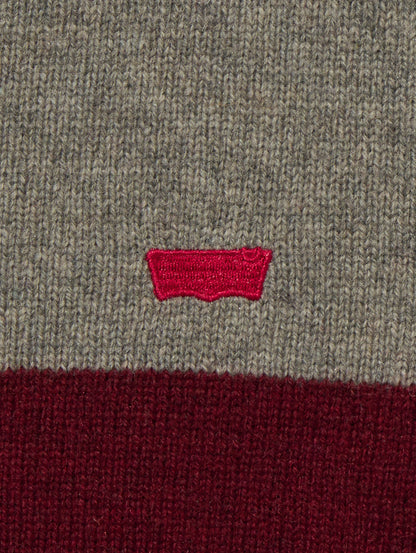 クルーネックセーター レッド CALLOWAY STRIPE