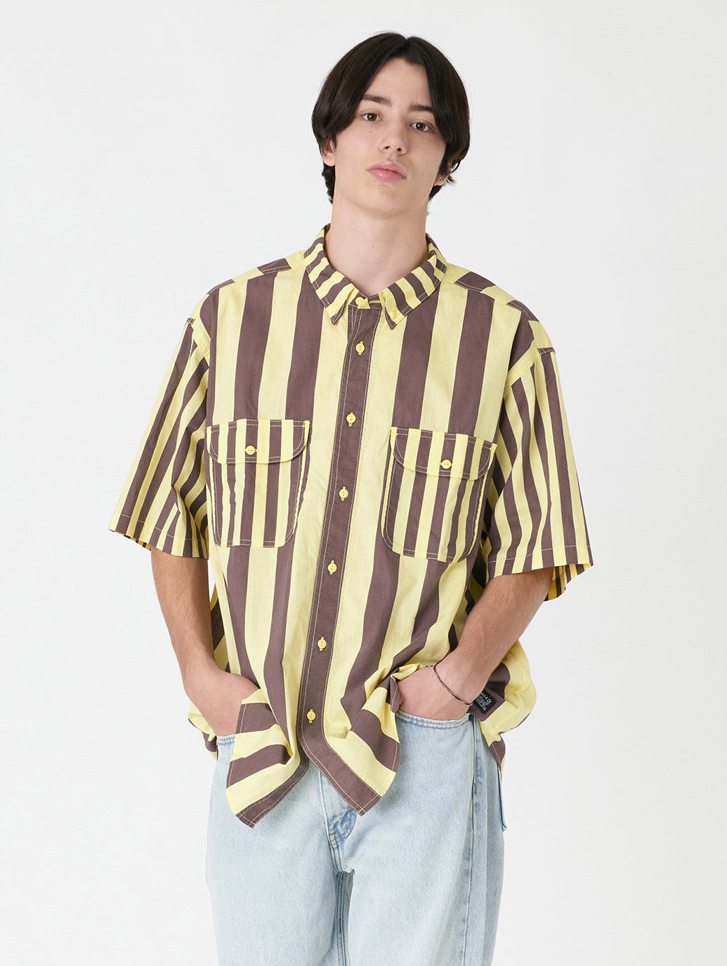LEVI'S® SKATE 半袖シャツ イエロー BANANA SPLIT BROWN YELLOW