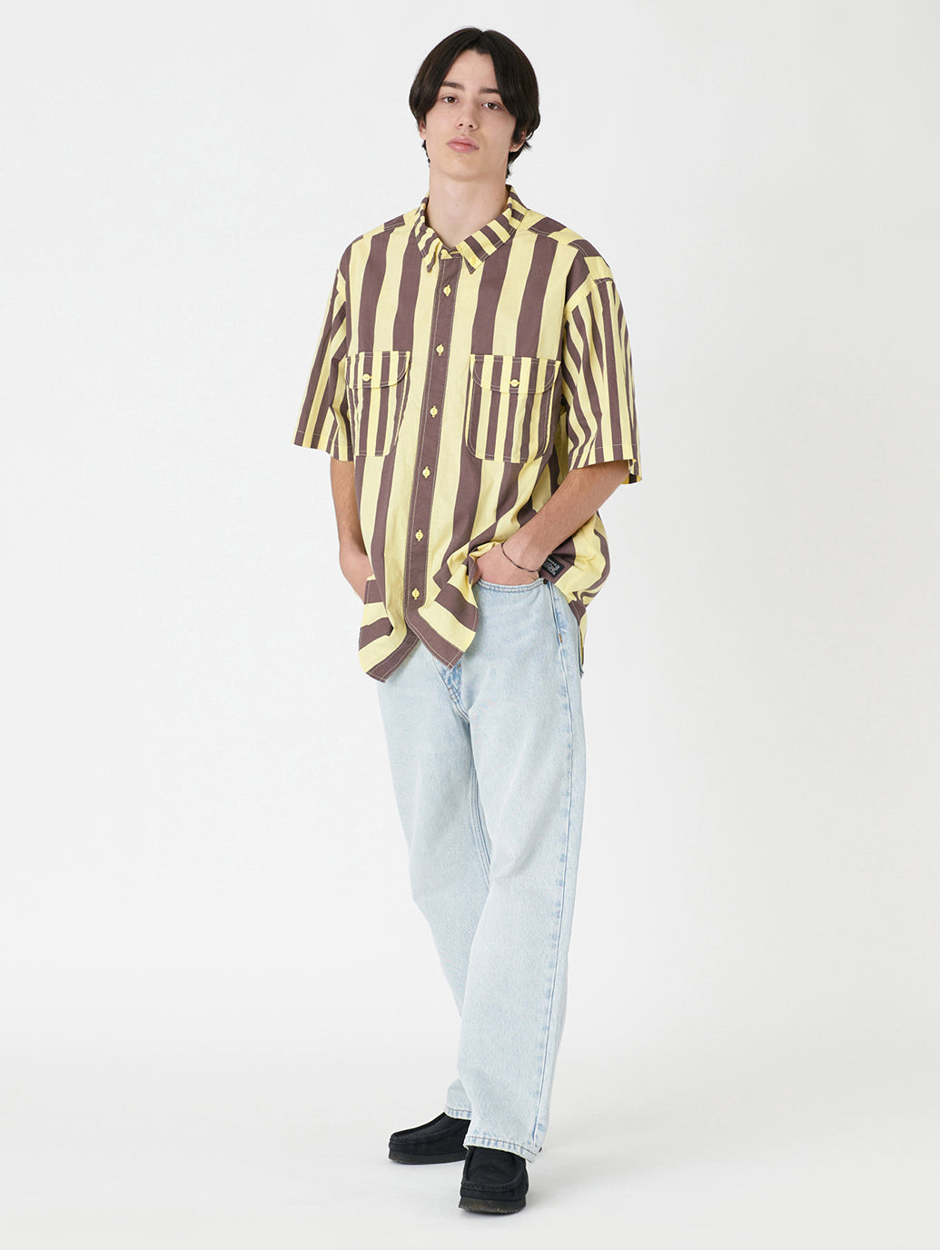 LEVI'S® SKATE 半袖シャツ イエロー BANANA SPLIT BROWN YELLOW