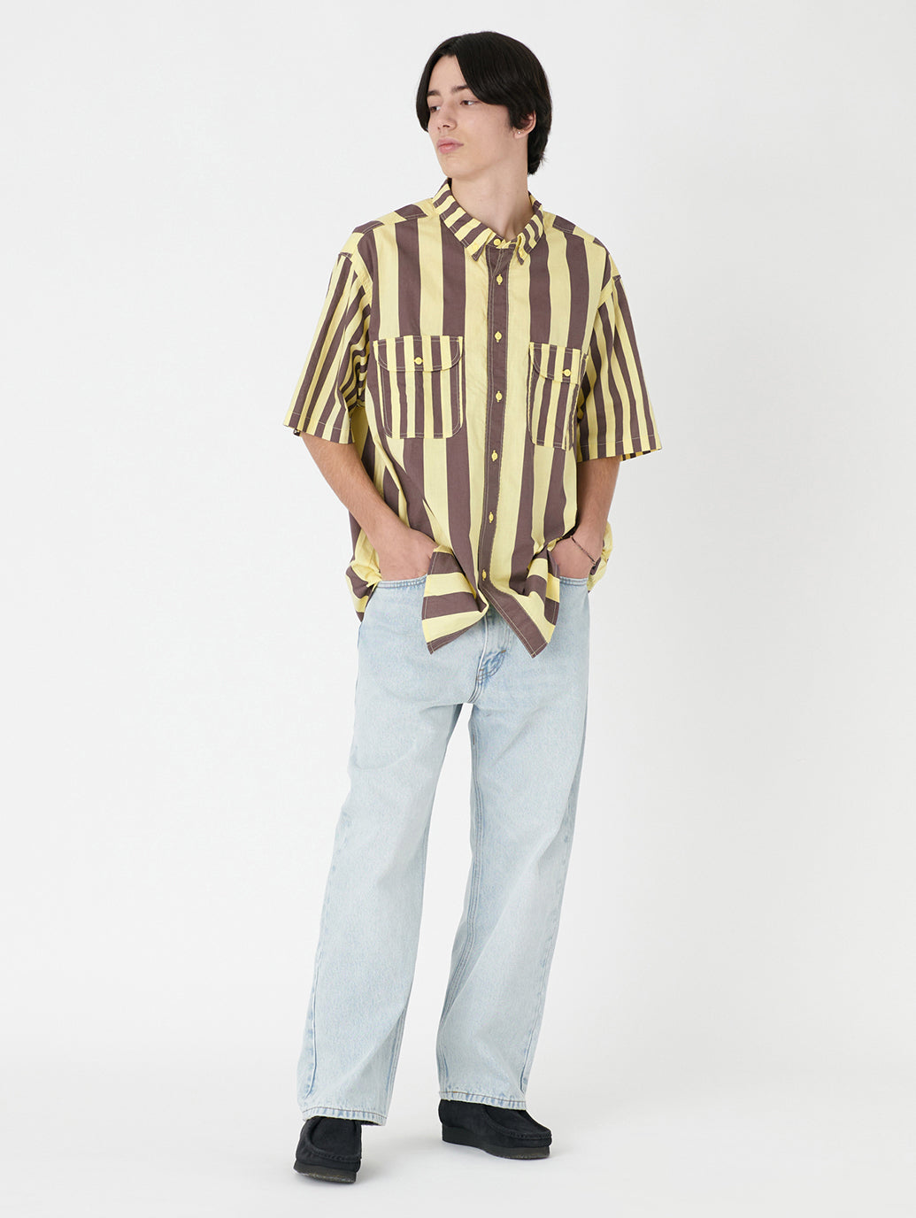 LEVI'S® SKATE 半袖シャツ イエロー BANANA SPLIT BROWN YELLOW