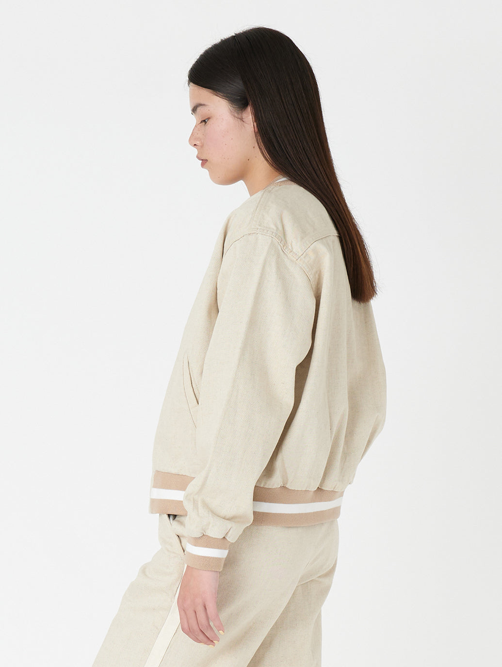 LEVI'S® MADE&CRAFTED® ボンバージャケット HEATHERED ベージュ SAND TAN RINSE