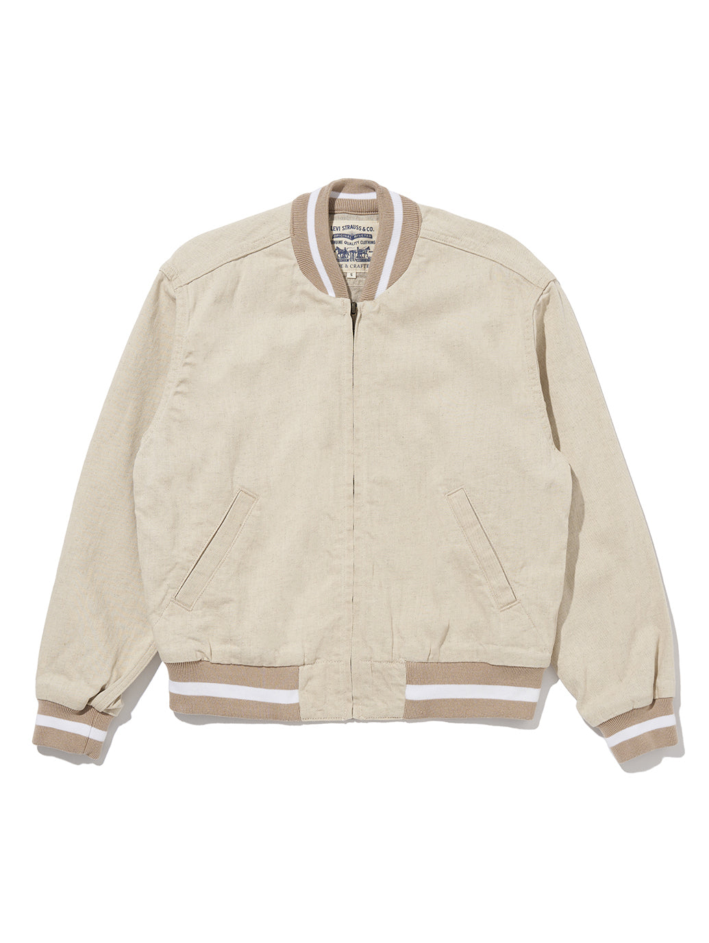 LEVI'S® MADE&CRAFTED® ボンバージャケット HEATHERED ベージュ SAND TAN RINSE