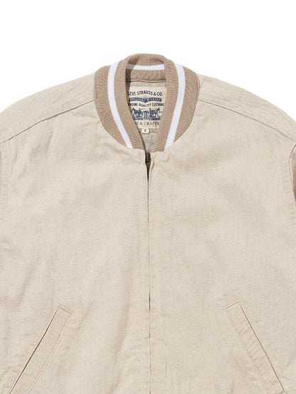 LEVI'S® MADE&CRAFTED® ボンバージャケット HEATHERED ベージュ SAND TAN RINSE